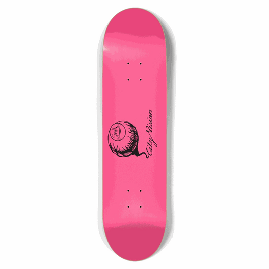 Hot Pink and Black Logo 8.50 City Vision Skateboards  City Vision Skateboards 8.50