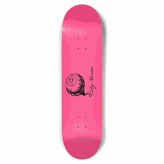 Hot Pink and Black Logo 8.75 City Vision Skateboards  City Vision Skateboards 8.75