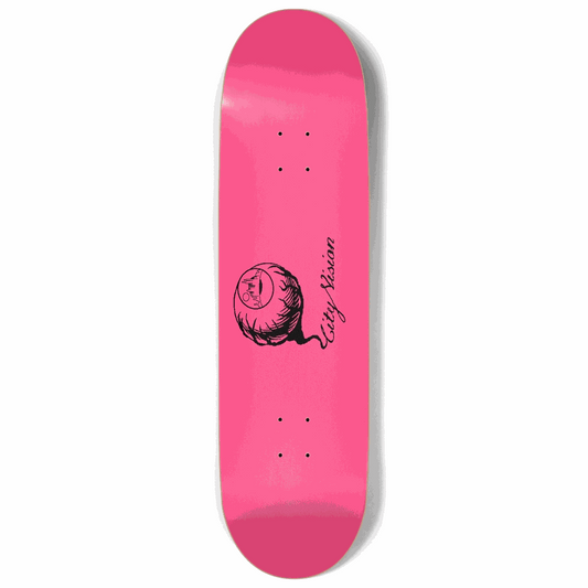 Hot Pink and Black Logo 9.00 City Vision Skateboards  City Vision Skateboards 9.00