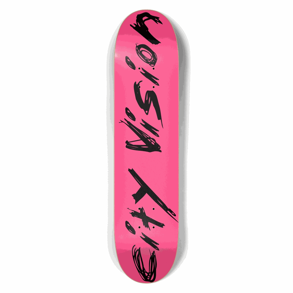 Hot Pink and Black Name 7.50 City Vision Skateboards  City Vision Skateboards 7.50