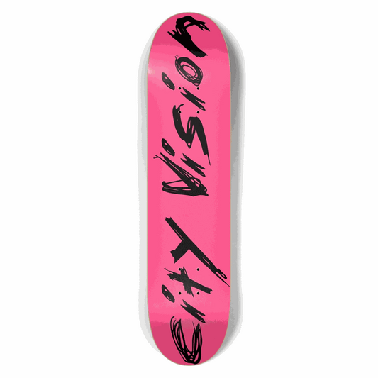 Hot Pink and Black Name 7.50 City Vision Skateboards  City Vision Skateboards 7.50
