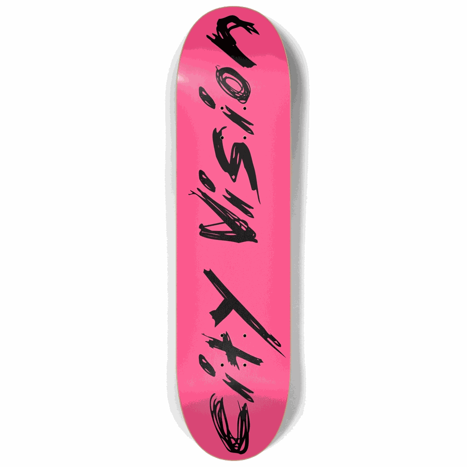 Hot Pink and Black Name 8.25 City Vision Skateboards  City Vision Skateboards 8.25