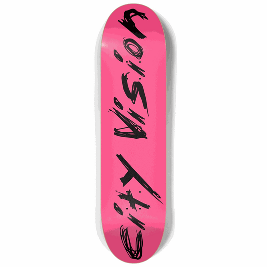 Hot Pink and Black Name 8.25 City Vision Skateboards  City Vision Skateboards 8.25