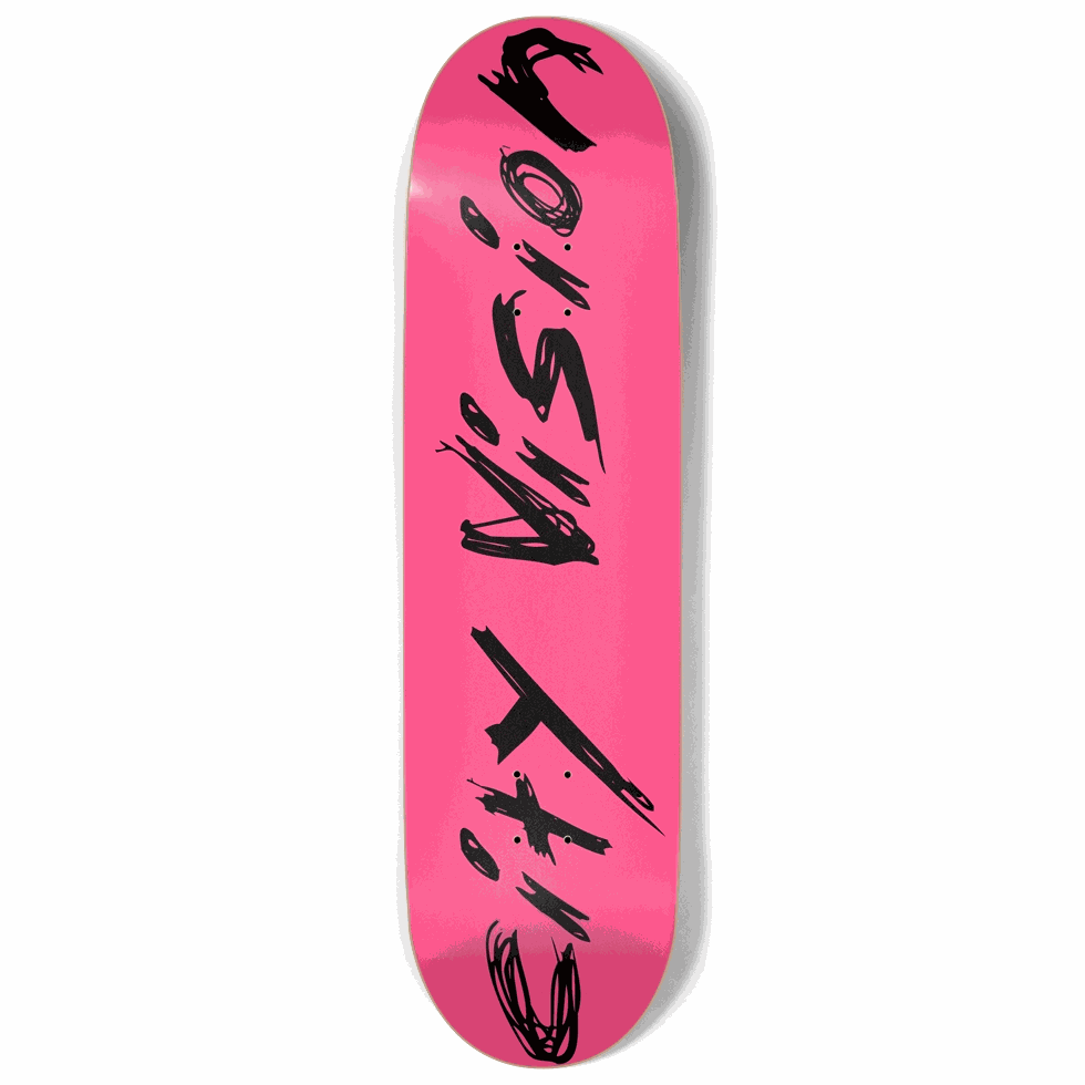 Hot Pink and Black Name 9.00 City Vision Skateboards  City Vision Skateboards 9.00