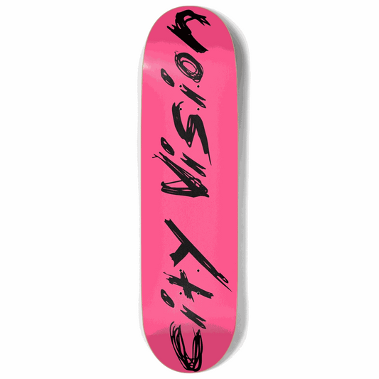 Hot Pink and Black Name 9.00 City Vision Skateboards  City Vision Skateboards 9.00