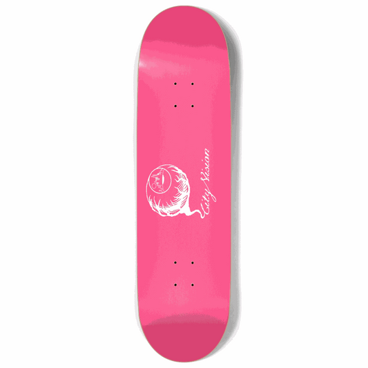 Hot Pink and White Logo 9.00 City Vision Skateboards  City Vision Skateboards 9.00