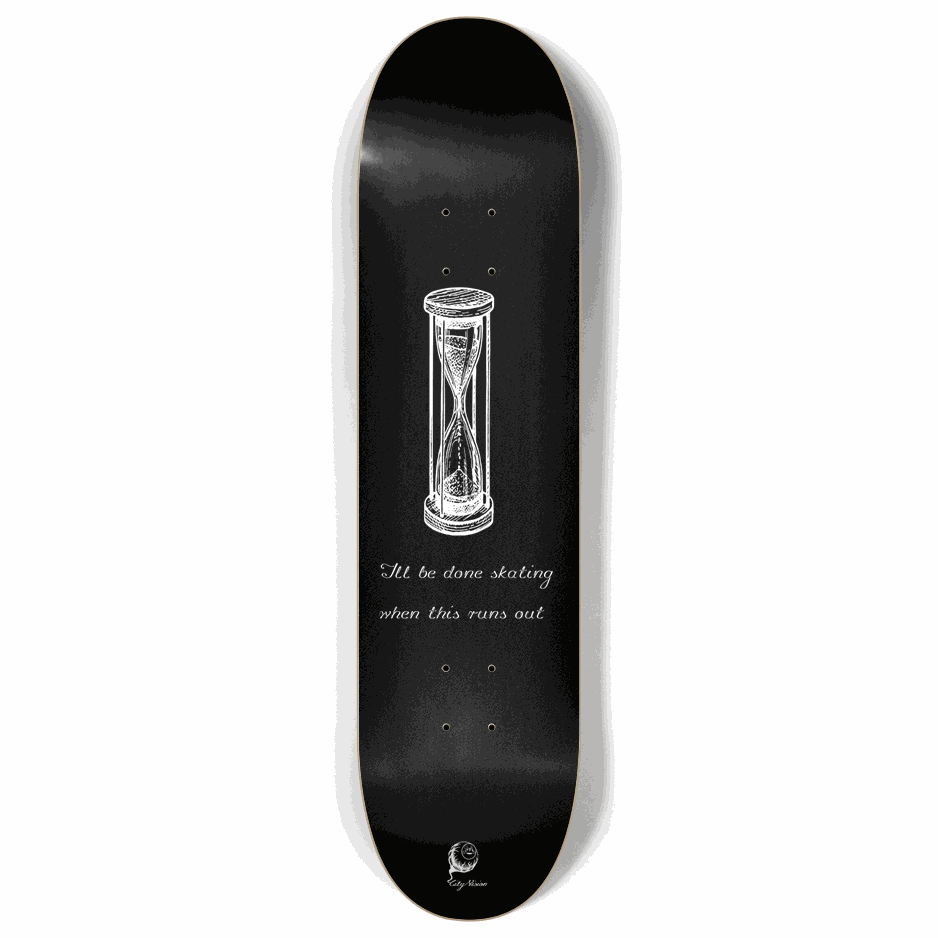Hour Glass Black 8.00 City Vision Skateboards  City Vision Skateboards 8.00