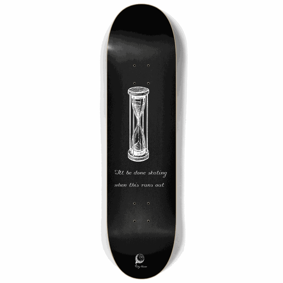 Hour Glass Black 8.25 City Vision Skateboards  City Vision Skateboards 8.25