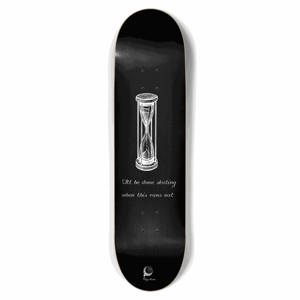 Hour Glass Black 8.50 City Vision Skateboards  City Vision Skateboards 8.50