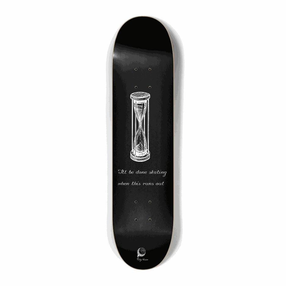 Hour Glass Black Mini 7.25 City Vision Skateboards  City Vision Skateboards 7.25