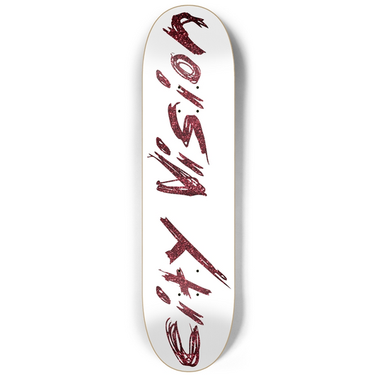 White and Red Glitter Name 8.25