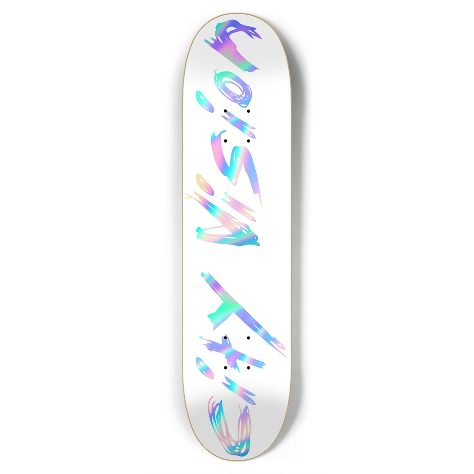 White and Rainbow Name 7.75