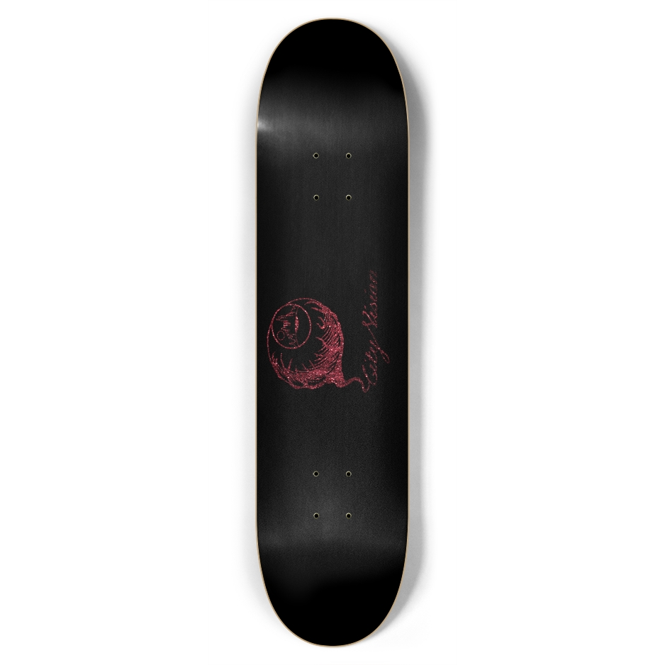 Black and Red Glitter Logo 7.75