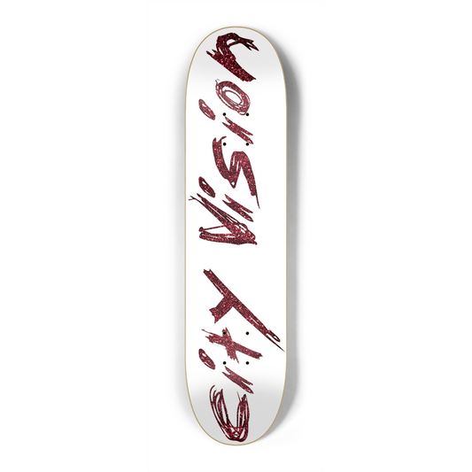 White and Red Glitter Name Mini 7.25