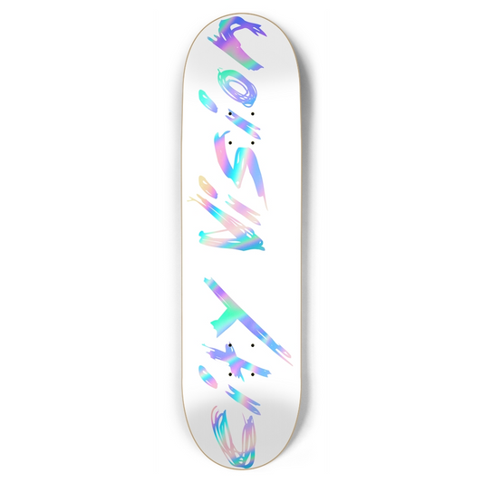 White and Rainbow Name 8.75