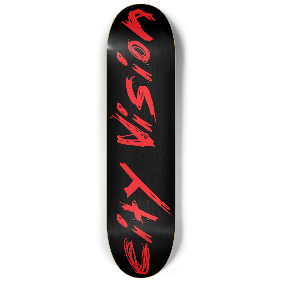 Black and Red Name 8.25