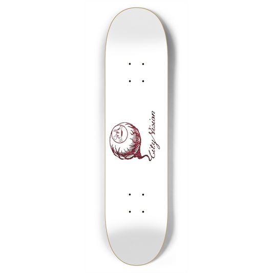 White and Red  Glitter Logo 7.75