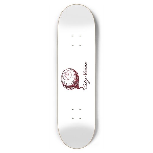 White and Red  Glitter Logo 8.75