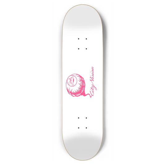 White and Hot Pink Logo 8.75