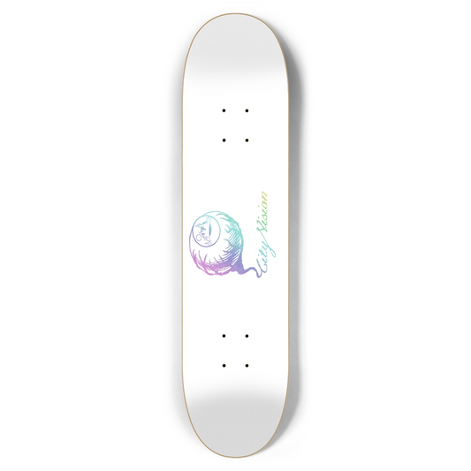 White and Light Rainbow Glitter Logo 7.62