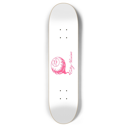 White and Hot Pink Logo 7.87