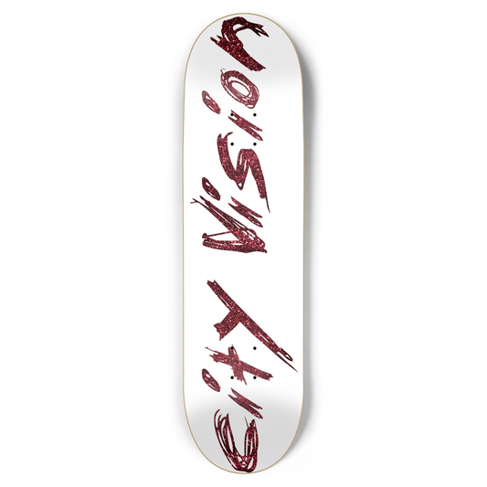 White and Red Glitter Name 8.75