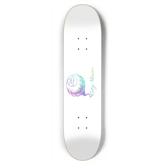 White and Light Rainbow Glitter Logo 7.75