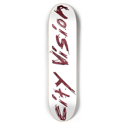 White and Red Glitter Name 7.62