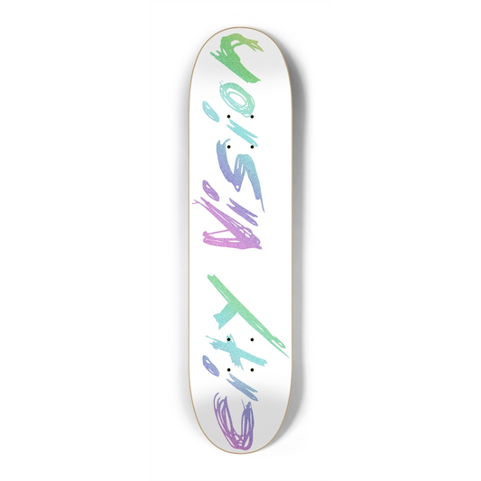 White and Rainbow Glitter Name Mini 7.25