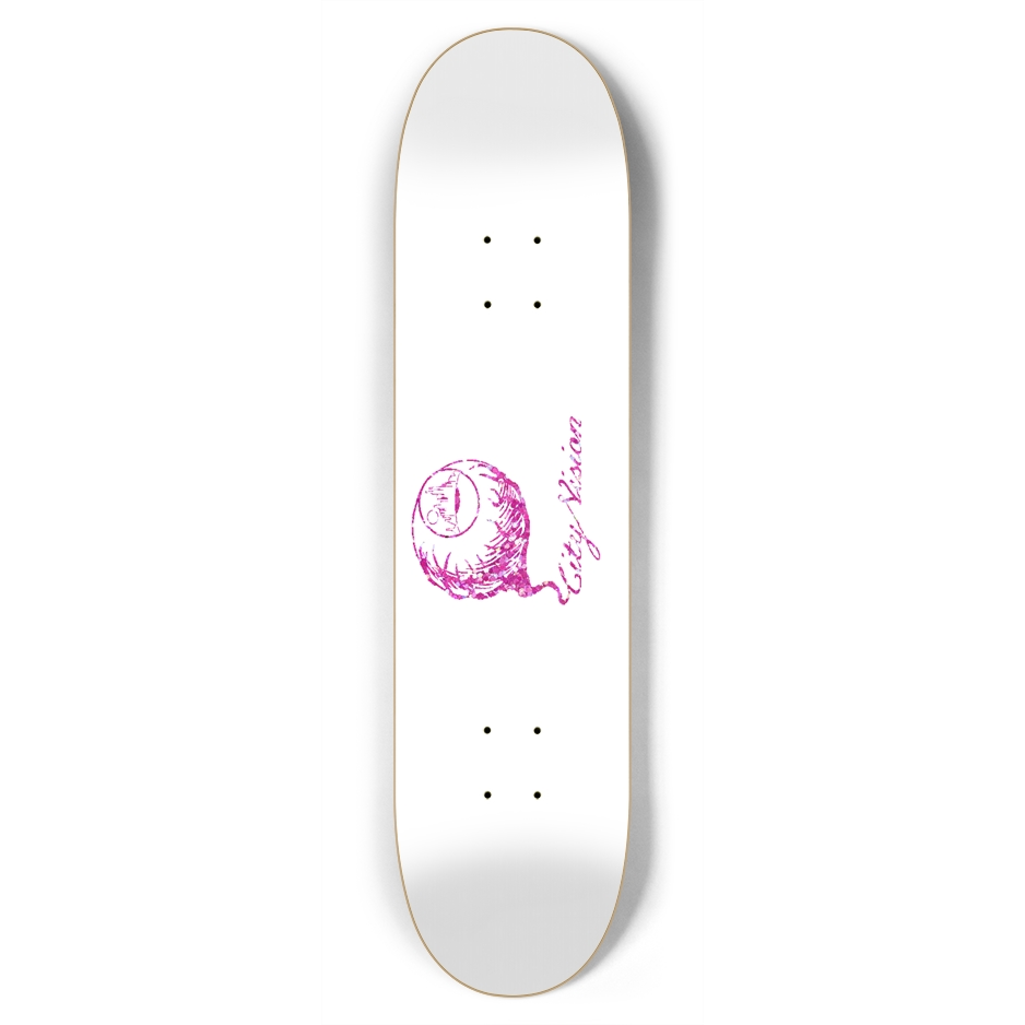 White and Pink Glitter Logo 7.75