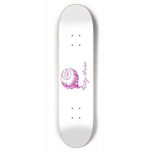 White and Pink Glitter Logo 7.75