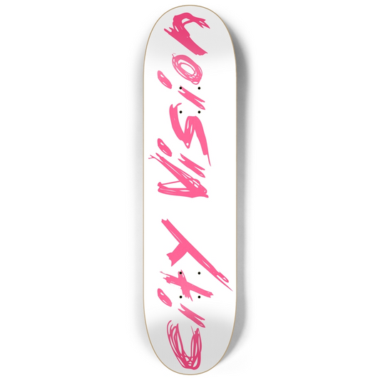 White and Hot Pink Name 8.25