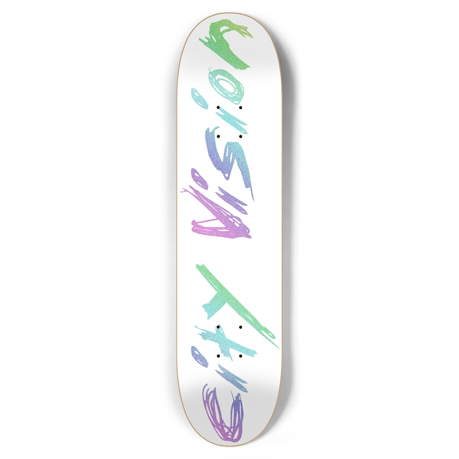 White and Rainbow Glitter Name 7.75