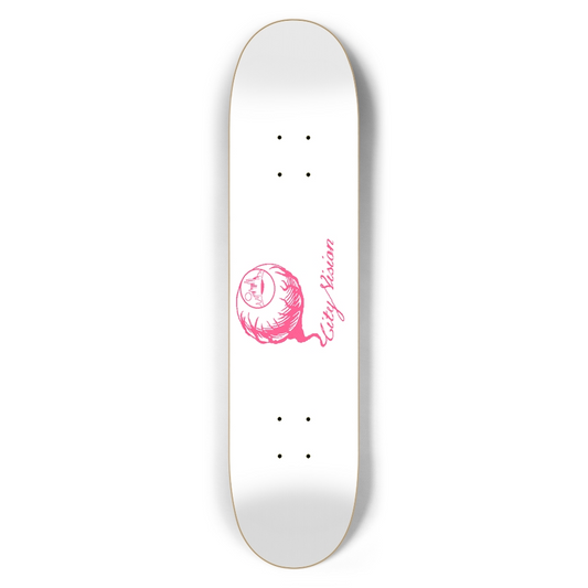 White and Hot Pink Logo 7.50