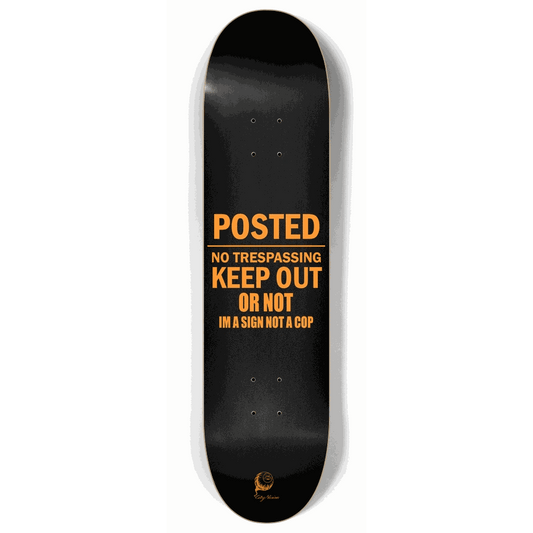 Skateboard - Keep Out 8.00 by City Vision Skateboards (8.00, Vandalism)