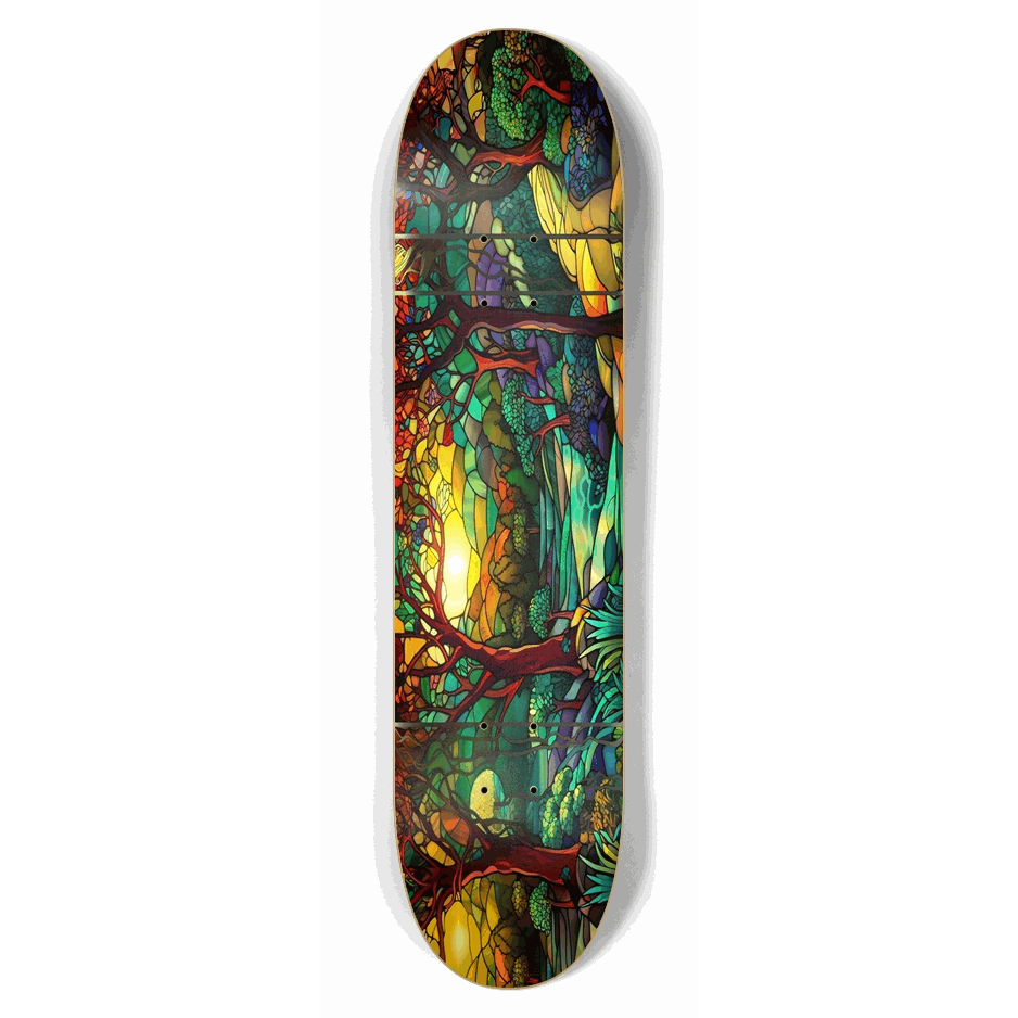 Landscape Stained Glass 7.62 City Vision Skateboards