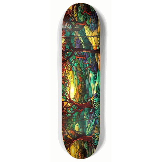Skateboard - Landscape Stained Glass 8.00 by City Vision Skateboards (8.00)