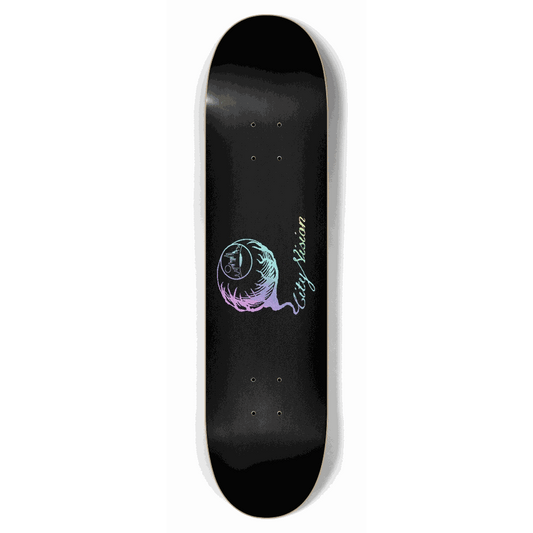 Logo Light Rainbow Glitter Black 7.75 City Vision Skateboards