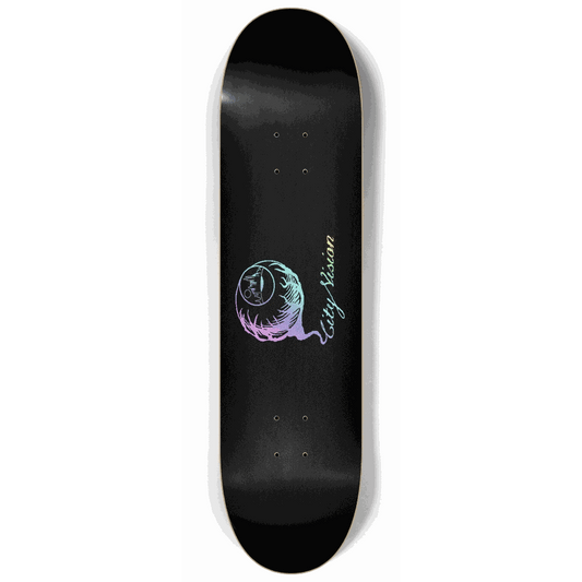 Logo Light Rainbow Glitter Black 8.25 City Vision Skateboards
