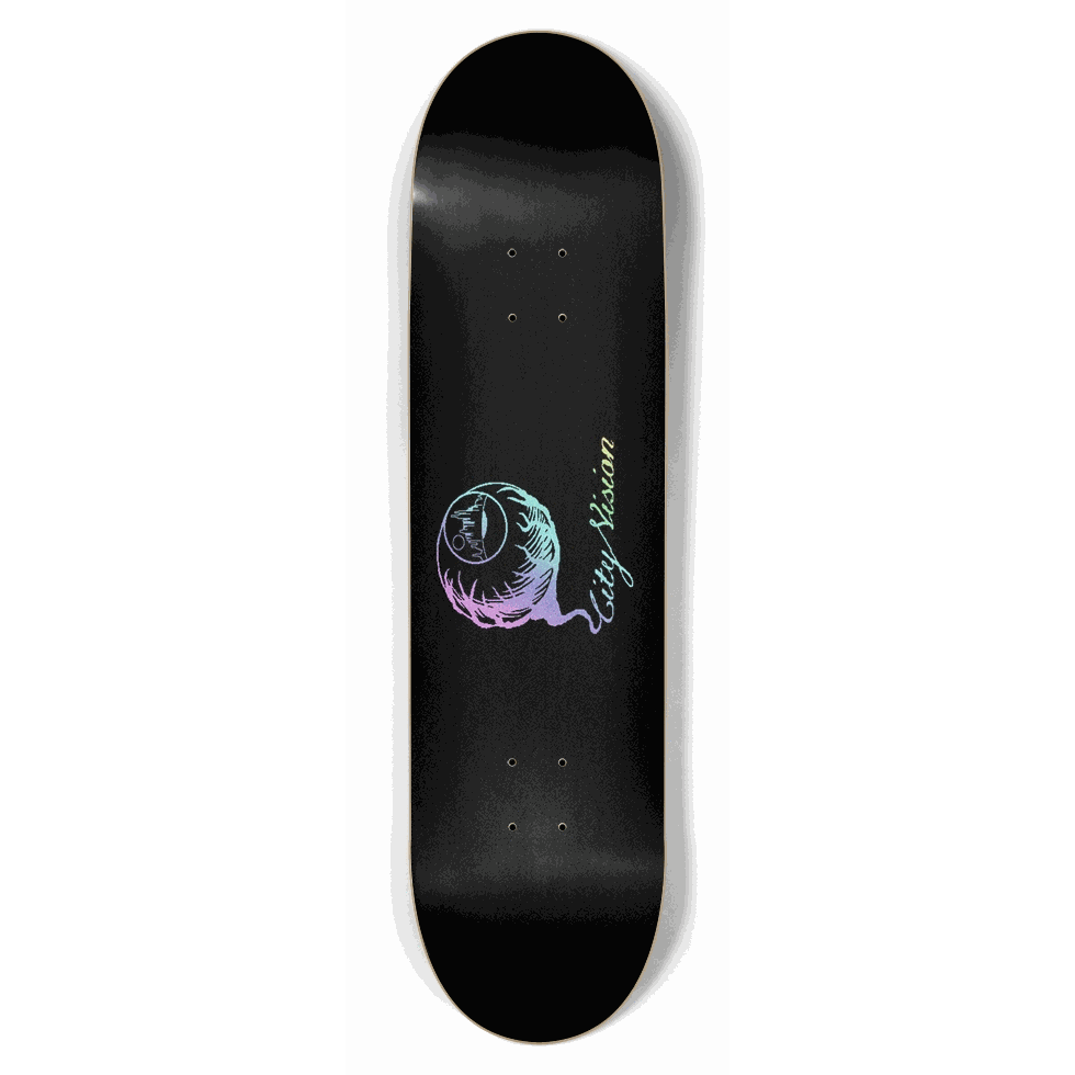 Logo Light Rainbow Glitter Black 8.50 City Vision Skateboards