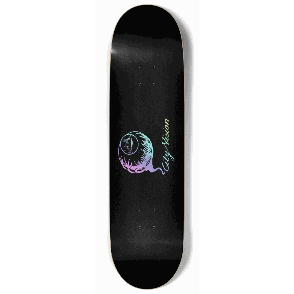 Logo Light Rainbow Glitter Black 9.00 City Vision Skateboards