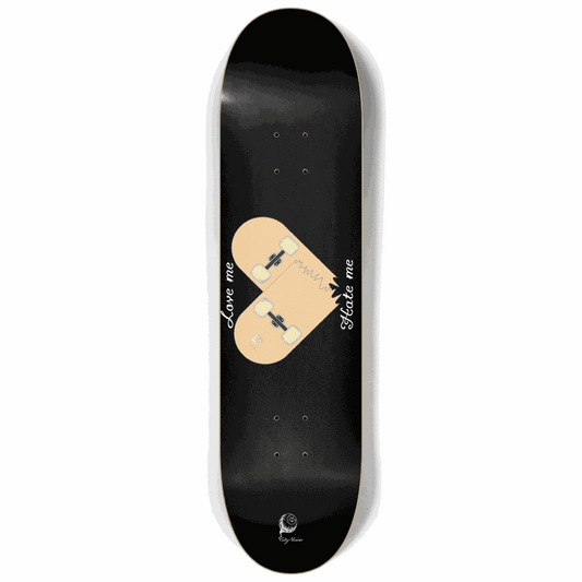 Love Hate Black 8.25 City Vision Skateboards  City Vision Skateboards 8.25