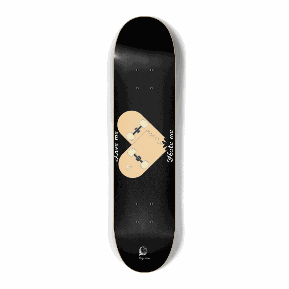 Love Hate Black Mini 7.25 City Vision Skateboards  City Vision Skateboards 7.25