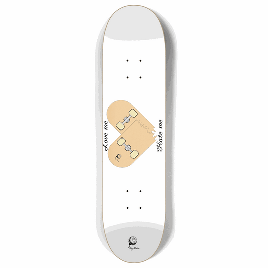 Love Hate White 8.00 City Vision Skateboards  City Vision Skateboards 8.00