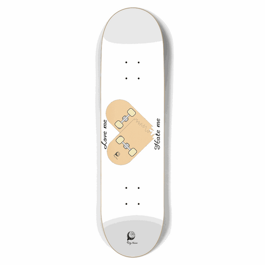 Love Hate White 8.50 City Vision Skateboards  City Vision Skateboards 8.50