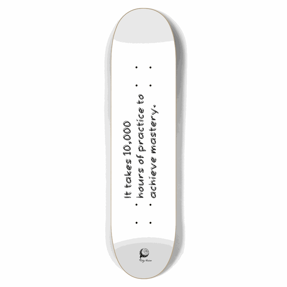 Mastery White 7.62 City Vision Skateboards  City Vision Skateboards 7.62
