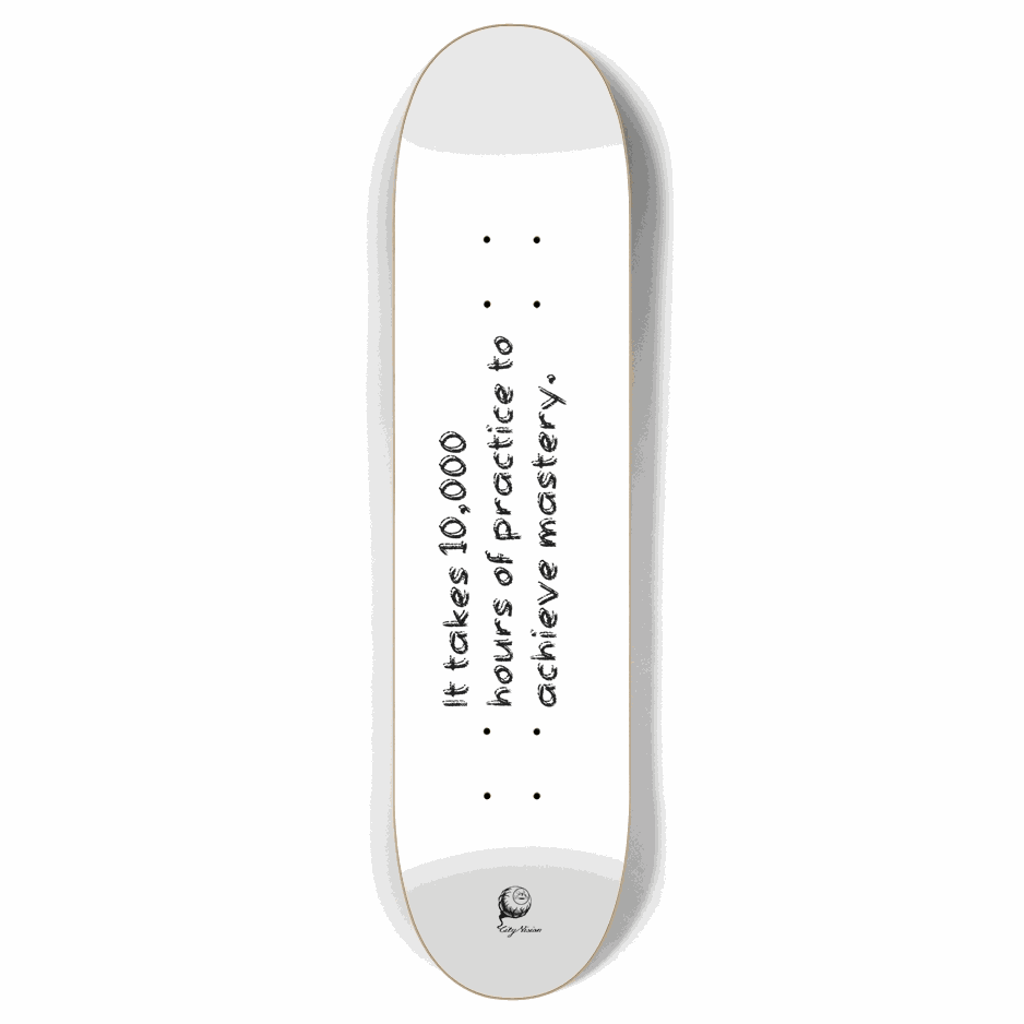 Mastery White 7.87 City Vision Skateboards  City Vision Skateboards 7.87