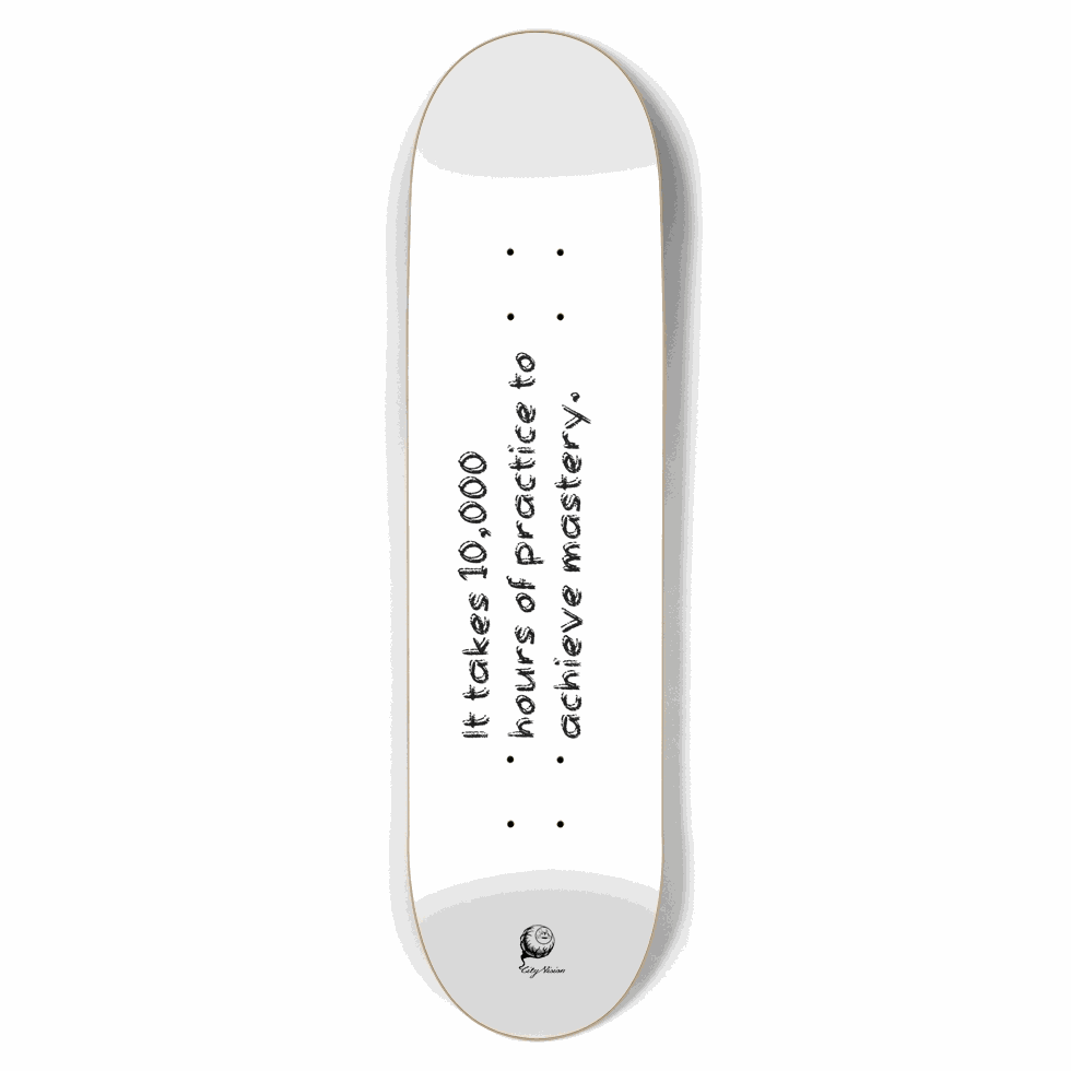 Mastery White 8.50 City Vision Skateboards  City Vision Skateboards 8.50