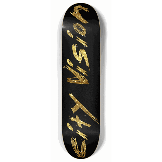 Skateboard - Name Gold Glitter 8.00 by City Vision Skateboards (8.00)