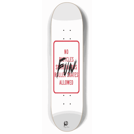 Skateboard - No Fun 8.00 by City Vision Skateboards (8.00, Vandalism)